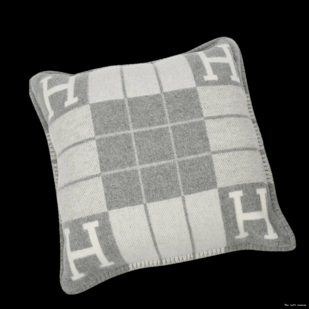HERMES THROW PILLOW WOOL STRIPE 0802